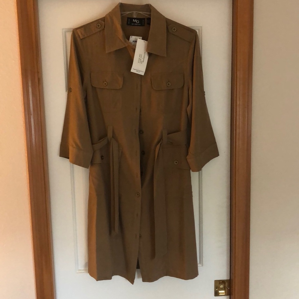 MG Paris silk safari dress Large